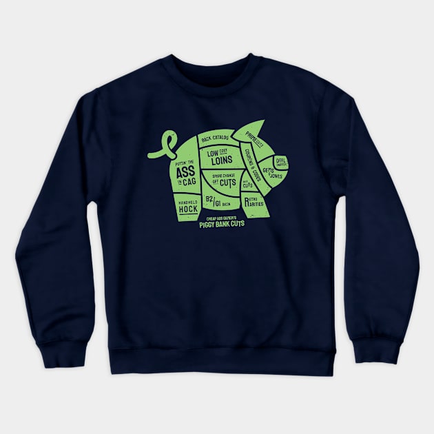 Cheap Ass Gamer's Piggy Bank Cuts Crewneck Sweatshirt by FlatpackJack